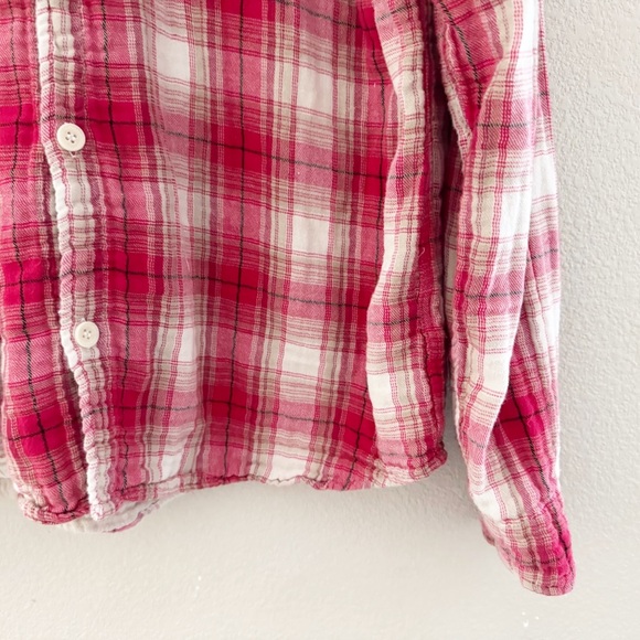 CP Shades Double Cloth Cotton Gauze Plaid Shirt Womens XXL Red 100% Cotton - Picture 7 of 10